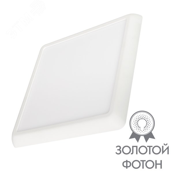 Светильник CL-FIOKK-S180x180-12W Day4000-MIX (WH, 120 deg, 230V) (IP44 Пластик, 3 года)