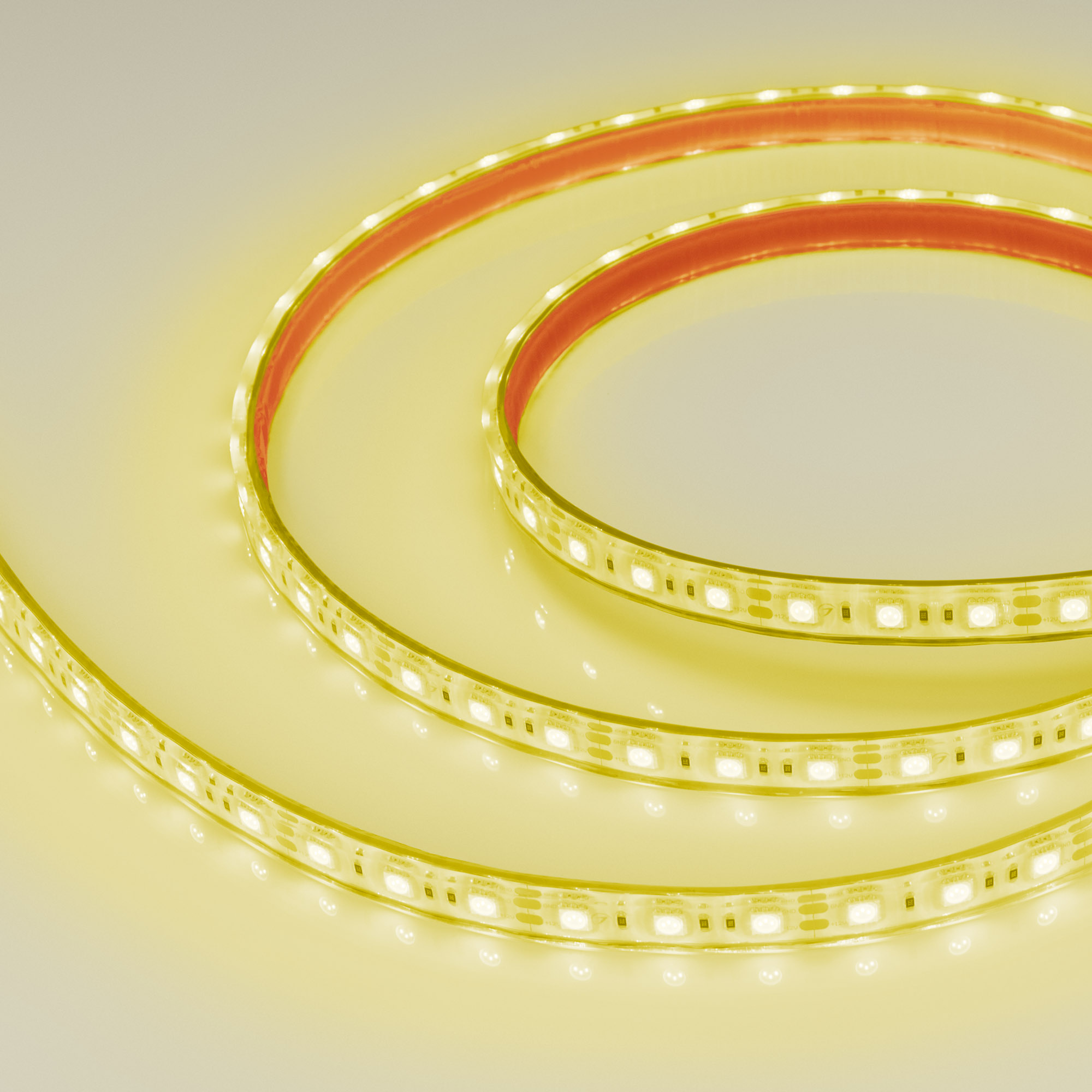Лента герметичная RTW-PFS-B60-13мм 12V Yellow (14.4 W/m, IP68, 5060, 5м) (14.4 Вт/м, IP68)