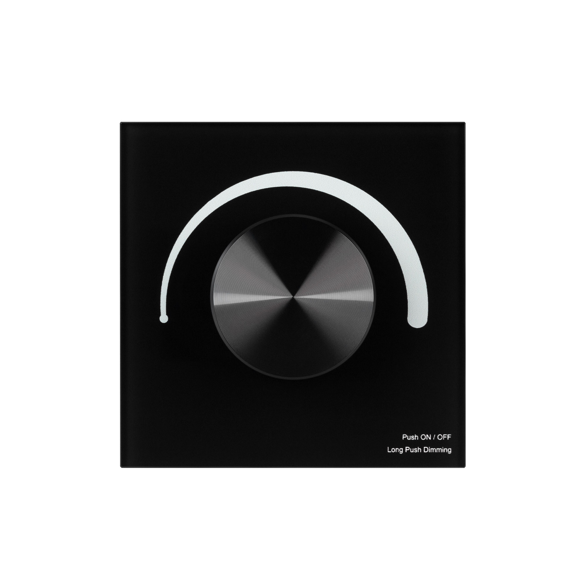 Панель Rotary SMART-P28-DIM Black (12-24V, 2.4G) (ARL, IP20 Пластик, 5 лет)