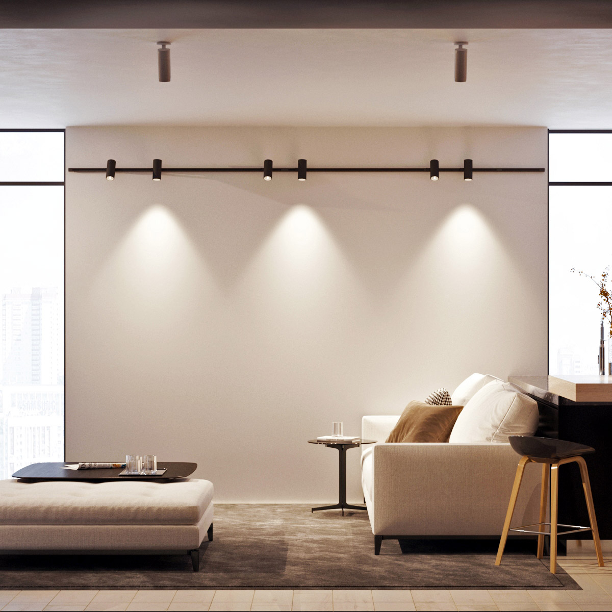 Светильник подвесной SP-POLO-R85-2-15W Day White 40deg (Black, Gold Ring) (ARL, IP20 Металл, 3 года)