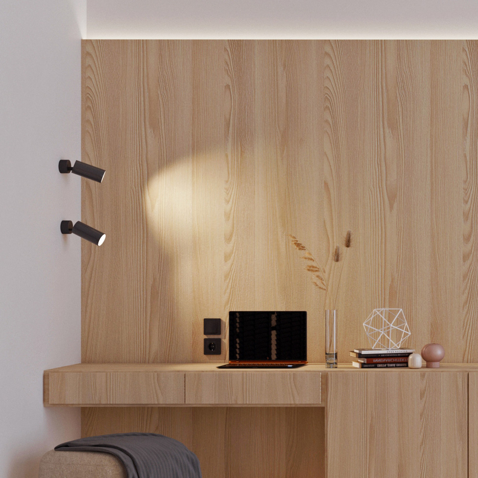 Светильник подвесной SP-POLO-R85-2-15W Day White 40deg (Black, Gold Ring) (ARL, IP20 Металл, 3 года)