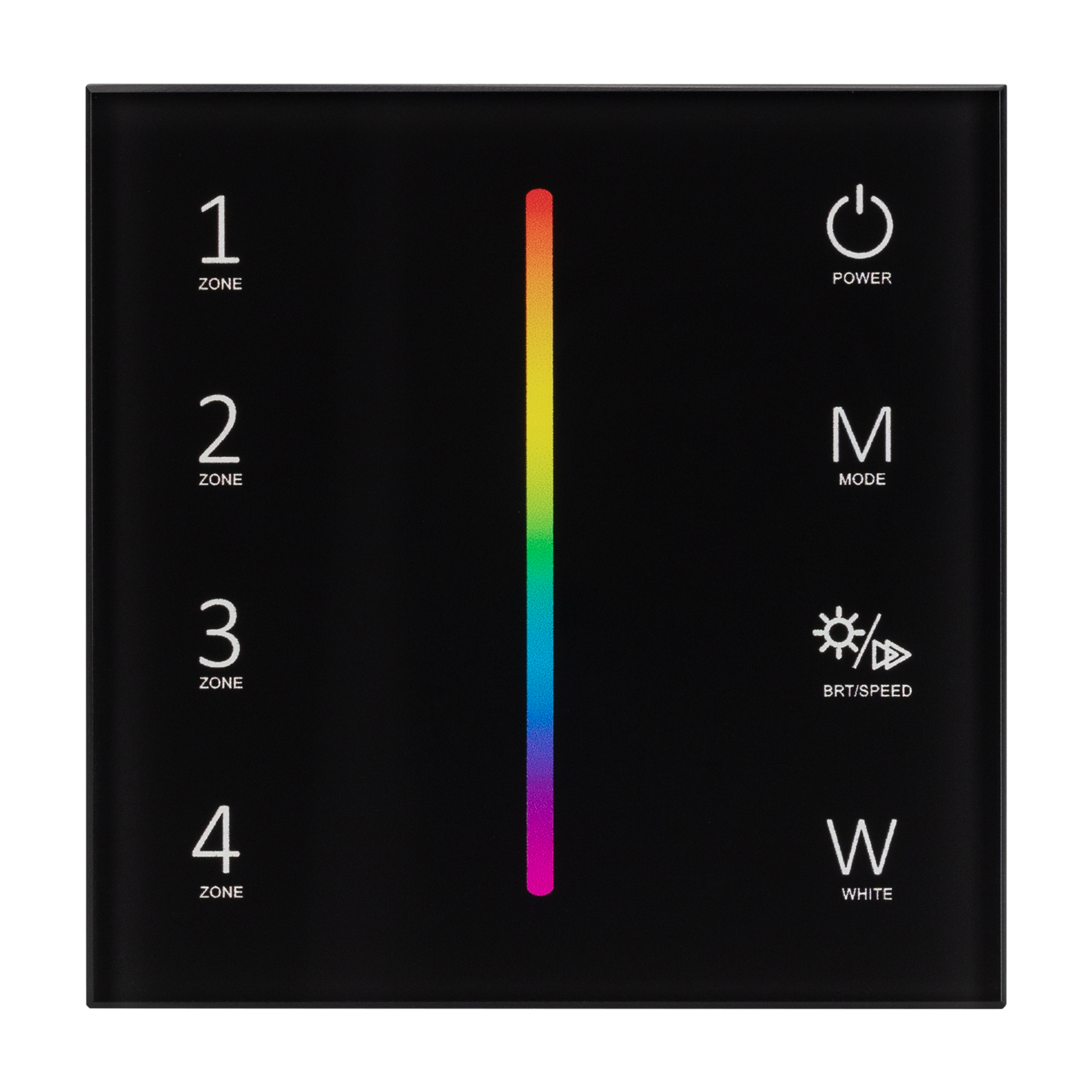 Панель Sens SMART-P30-RGBW Black (230V, 4 зоны, 2.4G) (ARL, IP20 Пластик, 5 лет)