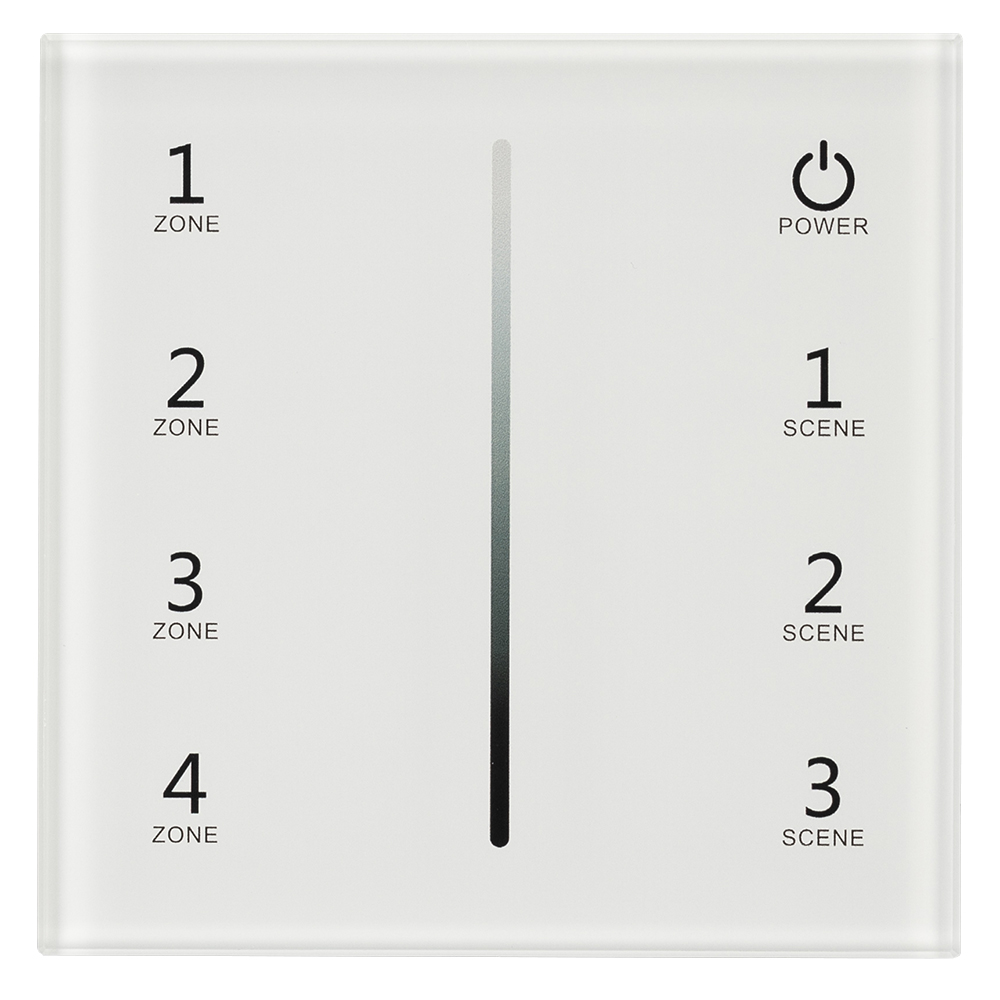 Панель SMART-P34-DIM-IN White (230V, 0-10V, Sens, 2.4G) (ARL, IP20 Пластик, 5 лет)