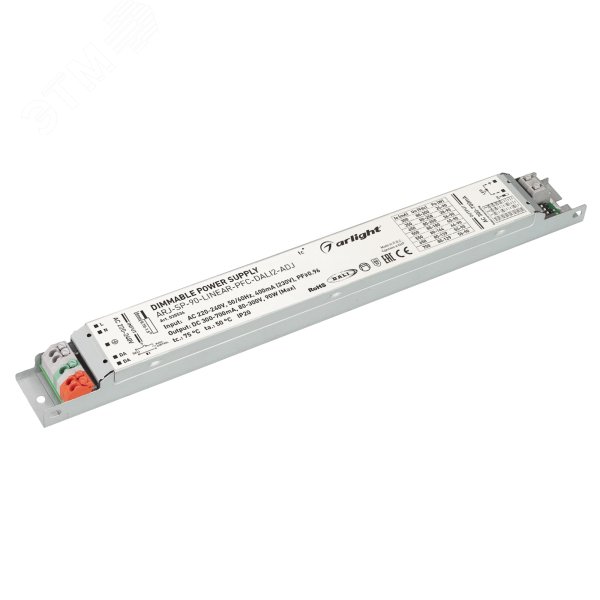 Блок питания ARJ-SP-90-LINEAR-PFC-DALI2-ADJ (90W, 80-300V, 0.3-0.7A) (, IP20 Металл, 5 лет)