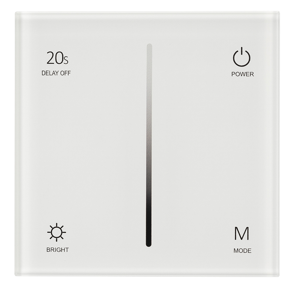 Пульт SMART-R24-DIM Black (8 зон, 2.4G) (ARL, IP20 Пластик, 5 лет)