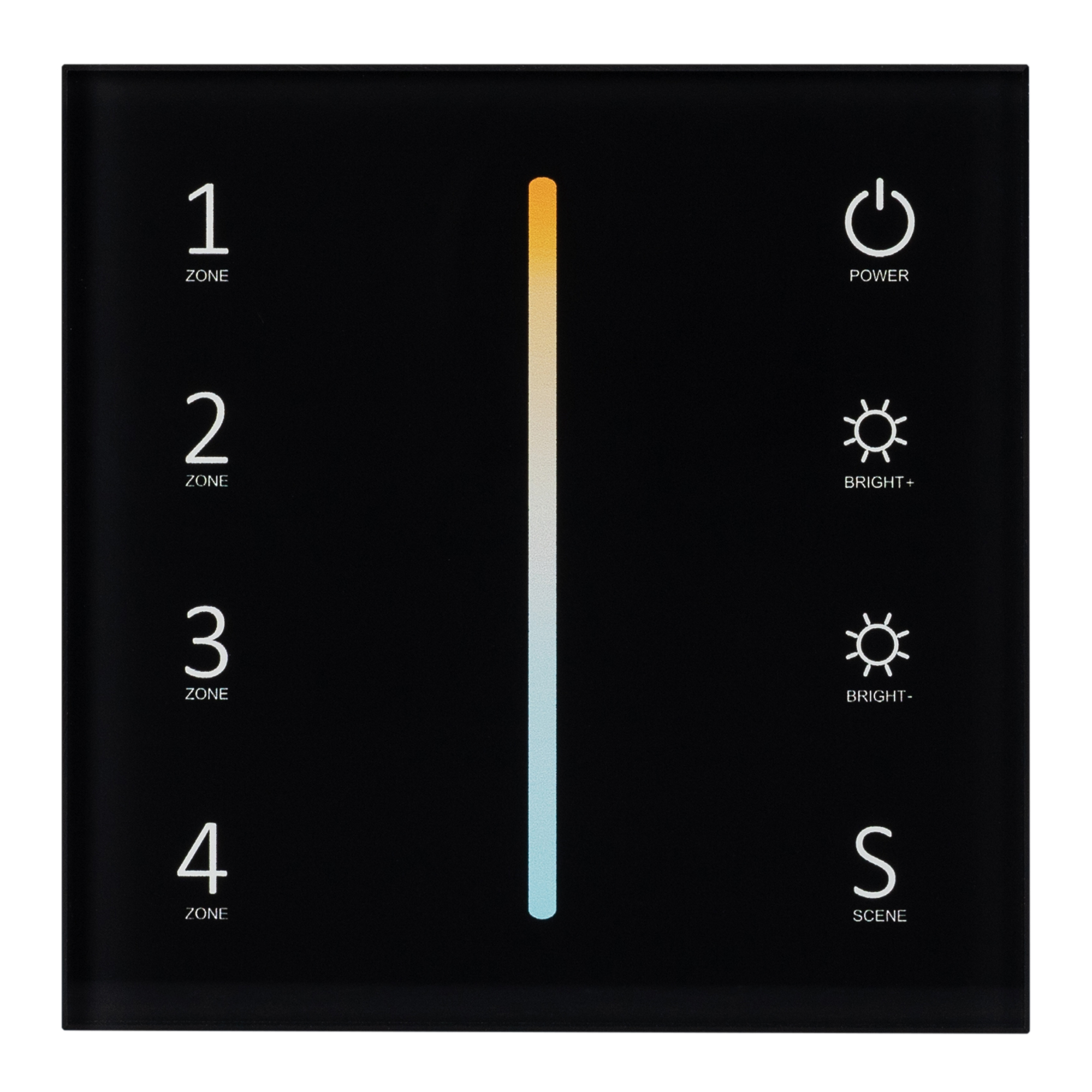 Пульт SMART-R24-DIM Black (8 зон, 2.4G) (ARL, IP20 Пластик, 5 лет)