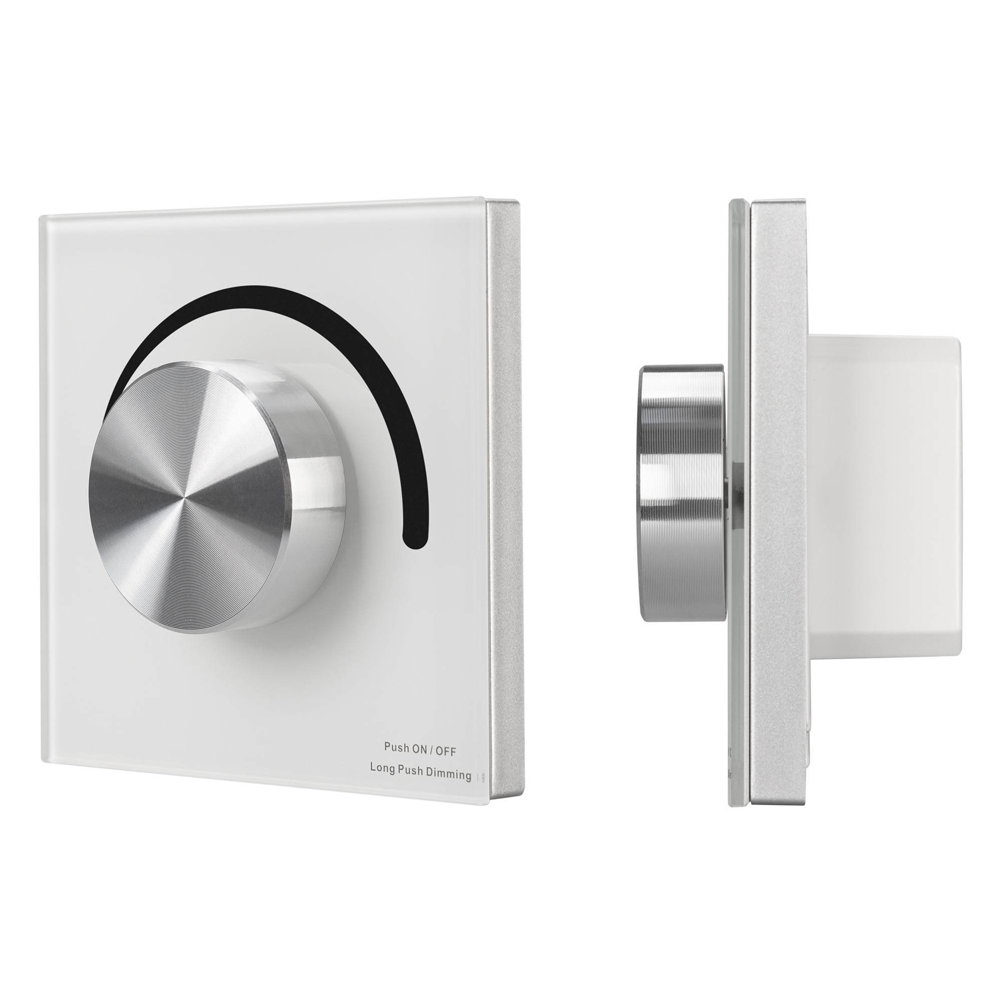 Панель SMART-P37-DIM-IN White (230V, 1.5A, TRIAC, Rotary, 2.4G) (ARL, IP20 Пластик, 5 лет)