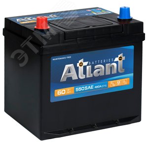 Аккумулятор автомобильный ATLANT Blue Asia 60Ah L+ (нижний борт)