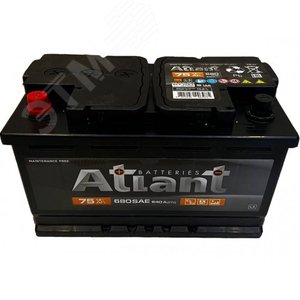 Аккумулятор автомобильный ATLANT Black 75Ah L+