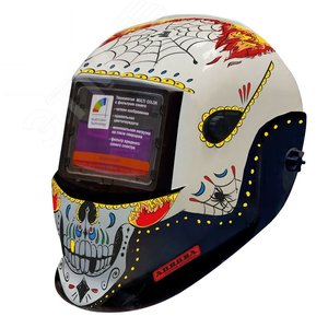 "Маска сварщика ""Хамелеон"" A777c(9-13DIN) SKELETON FIRE"