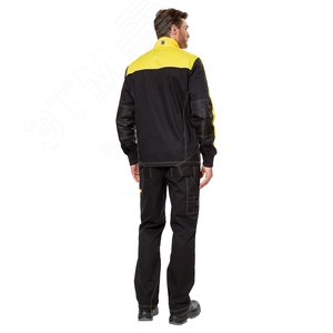 Куртка Старт, цвет черный с желтым, р. 104-108/170-176