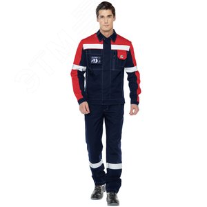 Костюм Виват NEW брючный, цвет темно-синий с красным, р. 88-92/170-176