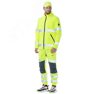 Куртка флисовая сигнальная Люменар, цвет флуоресцентно-желтый, р. 96-100/170-176