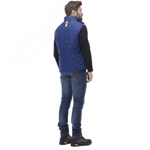 Жилет утеплённый Старт, цвет синий с желтой отделкой, р. 120-124