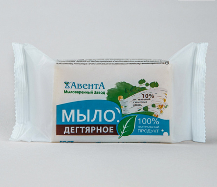 Мыло хозяйственное "ДЕГТЯРНОЕ" (200 г), цвет. упак.