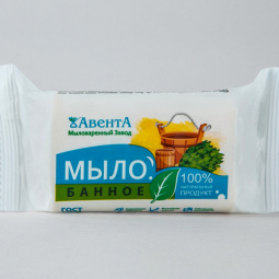 Мыло туалетное "Банное" ГОСТ 28546-2002 (200 г), индивидуальная упаковка
