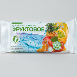 Мыло туалетное "Фруктовое" (О) ГОСТ 28546-2002 (90 г), индивидуальная упаковка