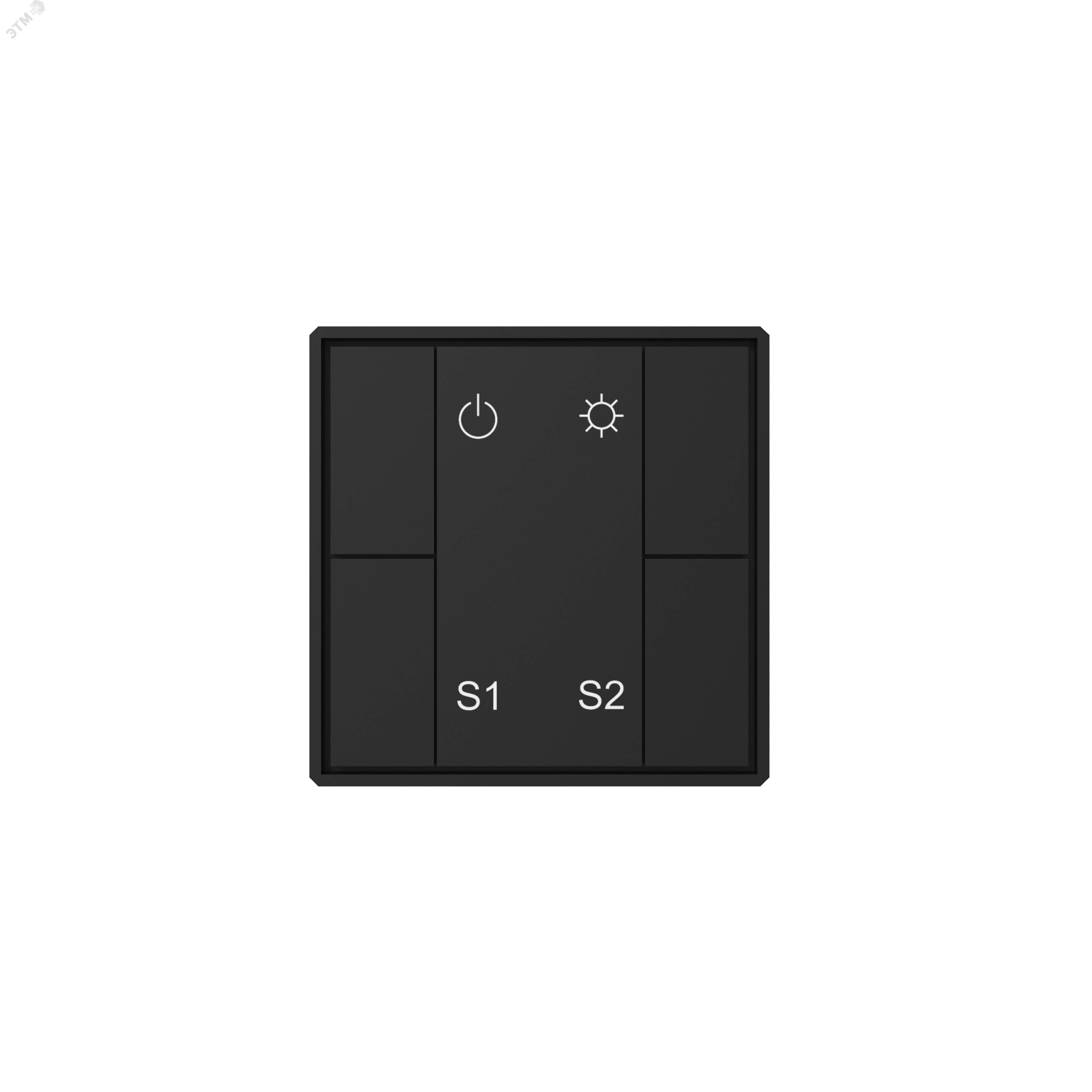 Панель кнопочная 4-х кл. (1 группа/2 сцены), пластиковый корпус, черный