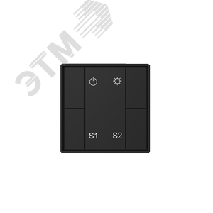 Панель кнопочная 4-х кл. (1 группа/2 сцены), пластиковый корпус, черный