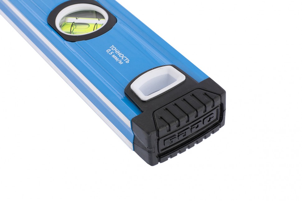 Уровень алюминиевый, 800 мм, профиль 1,6 мм, фрезерованный, ударопрочные заглушки, 3 глазка Барс