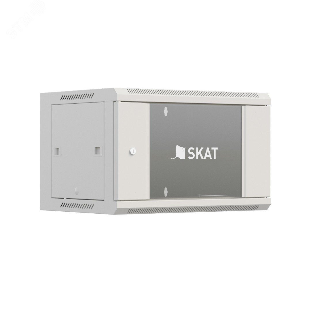 SKAT TB-9W660GF-G Шкаф настенный телекоммуникационный 9U 600х600х500мм дверь стекло