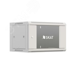 SKAT TB-9W645GF-G Шкаф настенный телекоммуникационный 9U 600х450х500мм дверь стекло