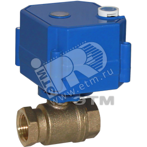 Кран шаровый 1/2' с электроприводом 12V