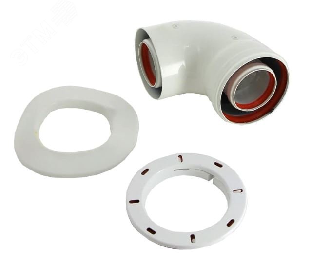 Отвод 90 град. коаксиальный для котлов ECO Classic  60-100 мм