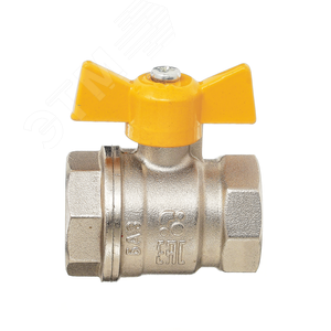 Кран шаровой 11Б27п 3/4' А10/1 НГ газ ВВ бабочка никель PN40