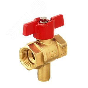 Кран шаровой для термодатчика 11Б27п1 1/2' А30/1 ВВ бабочка  PN40