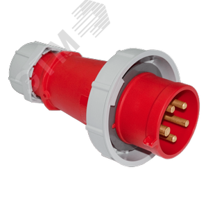 Вилка силовая промышленного назначения с нейтральным и заземляющим контактами (16 А, IP67)