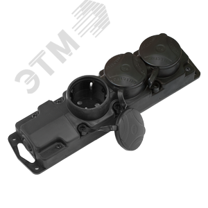 Беларусь Розетка тройная переносная каучук с защитными крышками 2P+E 1х16А IP45