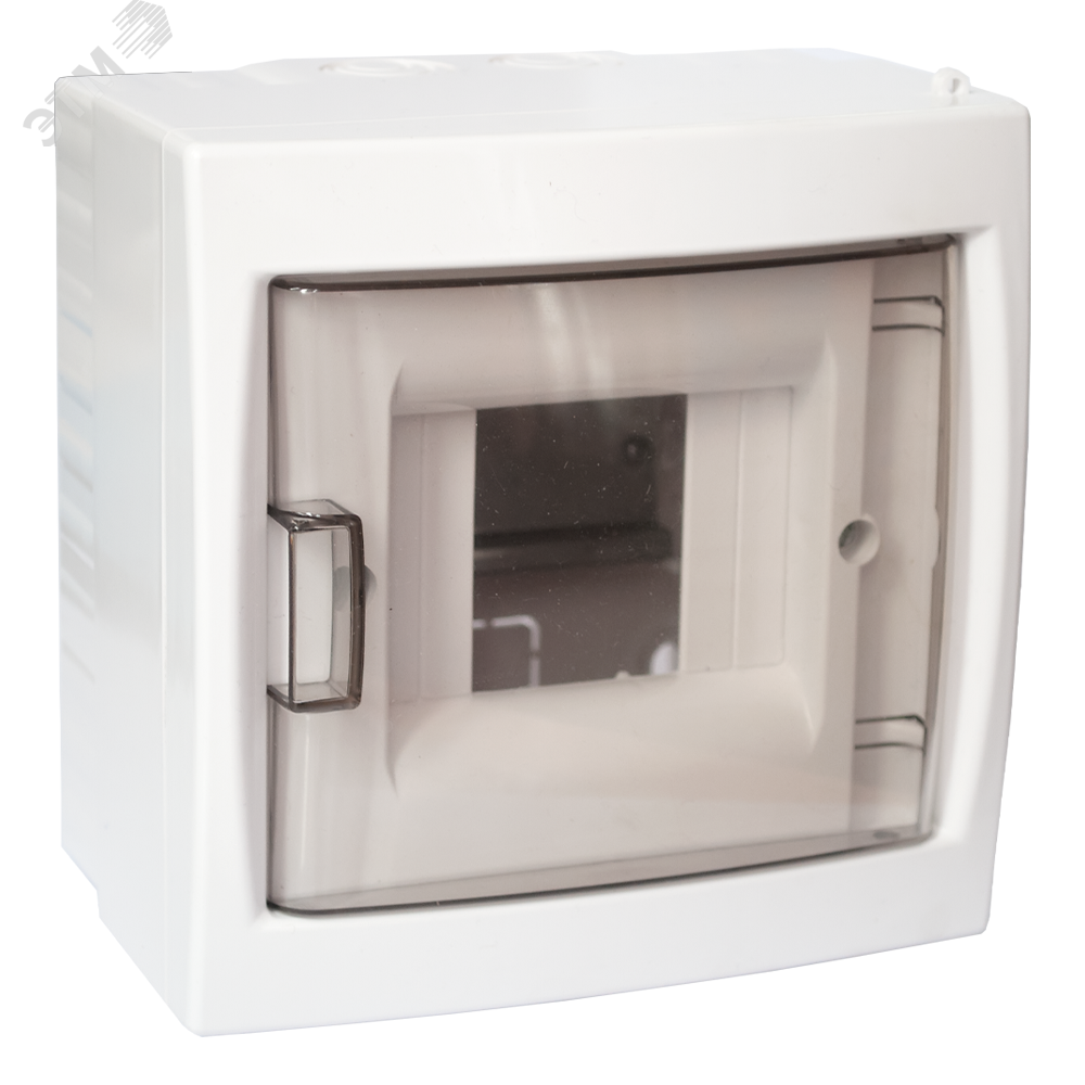 Щит распределительный навесной 4М пластиковый белый прозрачная дверь