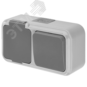 Беларусь Блок выключатель одноклавишный+розетка наружный IP54