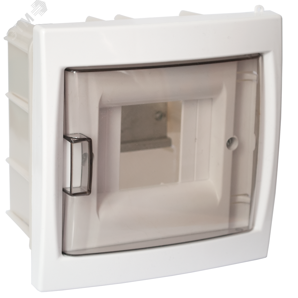 Щит распределительный встраиваемый КНС -4Д 4М  пластиковый белый прозрачная дверь