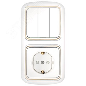 Беларусь блок 3-кл выкл+розетка зк с/ш