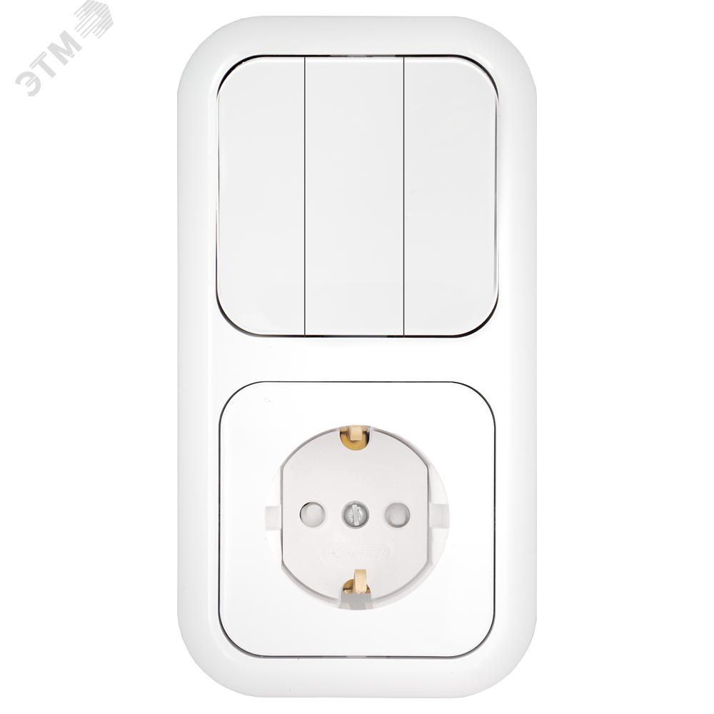 Беларусь Блок 3-х кл выкл+розетка зк с/ш