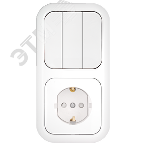 Беларусь Блок 3-х кл выкл+розетка зк с/ш