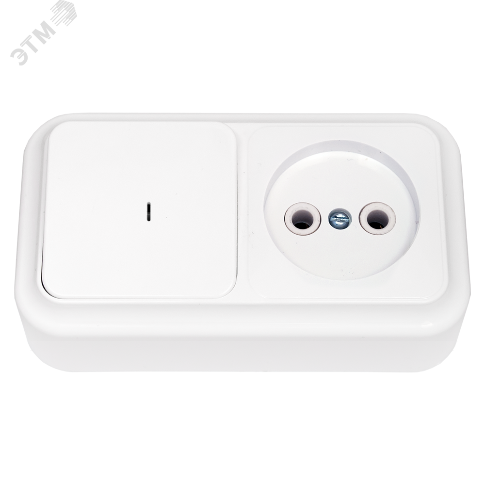 Беларусь блок нар 1кл Выкл С индик+розетка