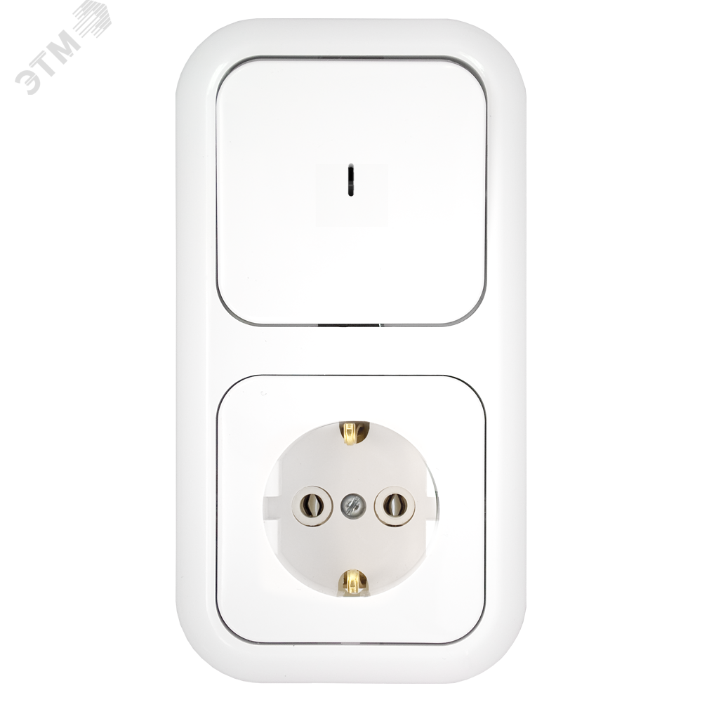 Беларусь Блок 1 кл выкл С индик+розетка эк