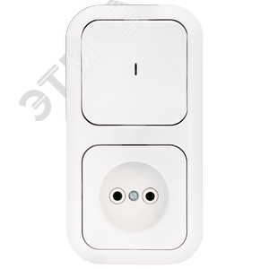 Беларусь Блок выключатель одноклавишный С индикатором+розетка