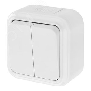 Беларусь Выключатель двухклавишный IP44 наружный