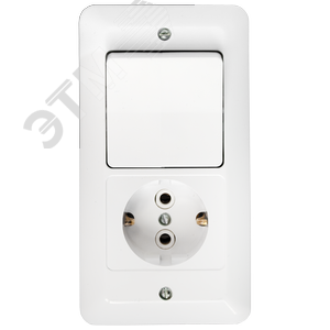 Беларусь блок 1-кл выкл+розетка зк