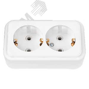 Беларусь Розетка двойная наружная с заземлением