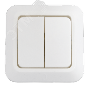 Выключатель двухклавишный скрытый