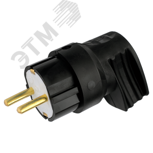 Беларусь вилка угловая 2P+E 16А каучук В16-416