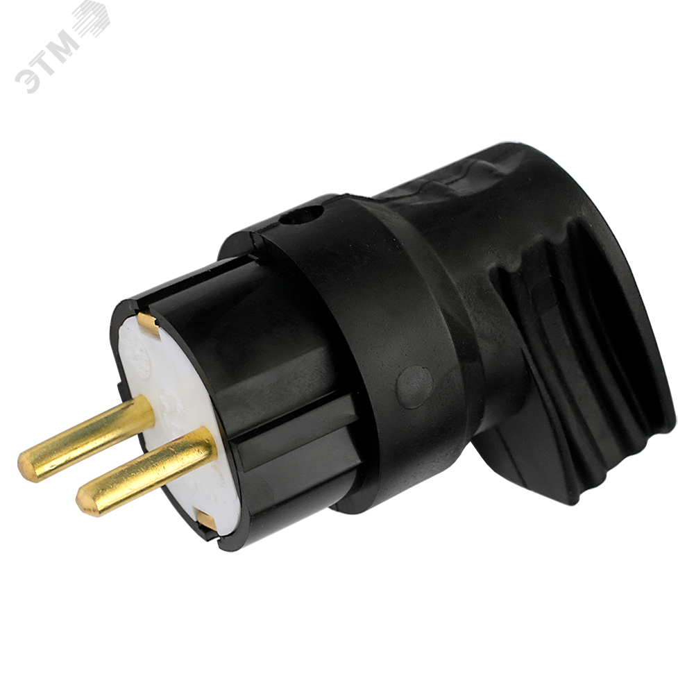 Беларусь вилка угловая 2P+E 16А каучук В16-416