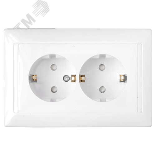 Беларусь Розетка штепс 2-мест с з/к со шторкой скруст