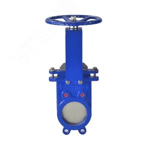 Задвижка шиберная двусторонняя чугун Ду 400 Ру10 межфланцевый со штурвалом уплотнение: NBR