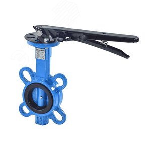 Затвор дисковый поворотный чугун Ду 65 Ру10/16 межфланцевый с рукояткой диск чугун манжета EPDM